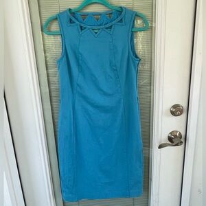 VINTAGE Talbot Blue Linen Dress Size 4 Petite